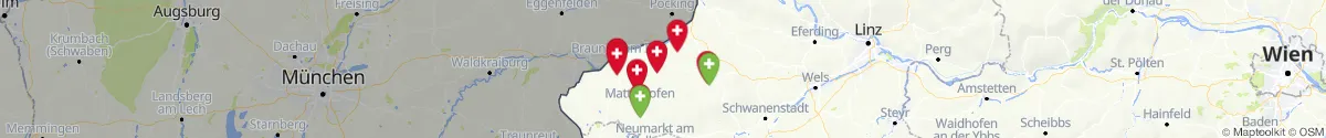 Map view for Pharmacies emergency services nearby Treubach (Braunau, Oberösterreich)